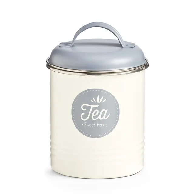 zeller-present-k-che-vorratsdose-tea-metall-creme-anthrazit image 1