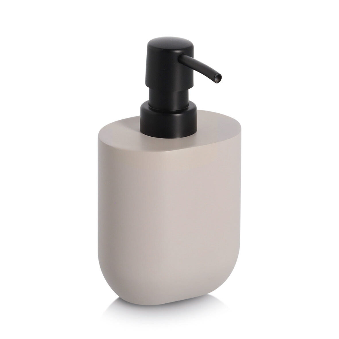 zeller-present-bad-seifenspender-polyresin-greige-matt image 1