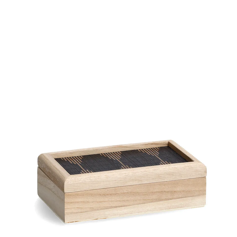 zeller-present-black-mosaic-aufbewahrungsbox-holz image 1