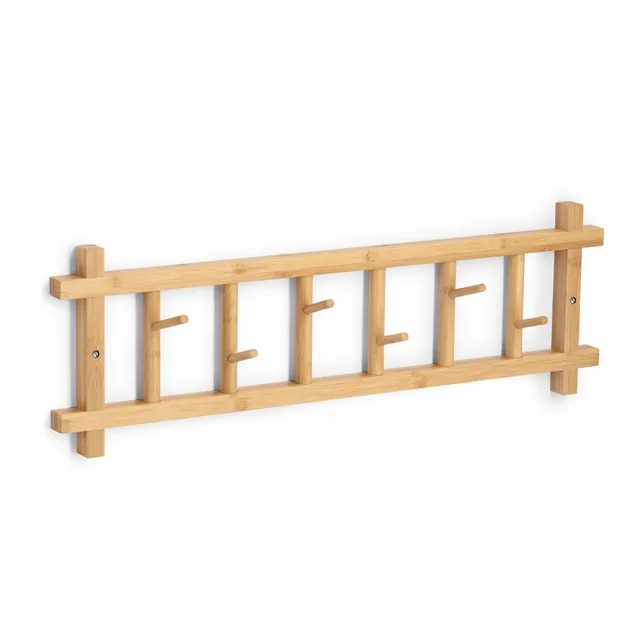 zeller-present-wandgarderobe-bambus-6-haken-fsc image 1