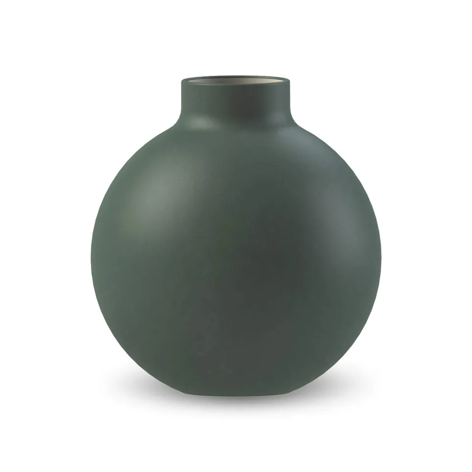 cooee-design-collar-vase-dark-green-keramikvase-14cm image 1