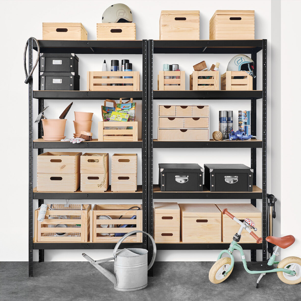 zeller-present-home-living-aufbewahrungsbox-pappe-schwarz-mit-deckel image 2