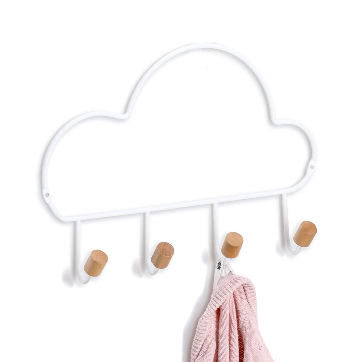 zeller-present-k-che-cloud-hakenleiste-4-haken-wei-holz image 2