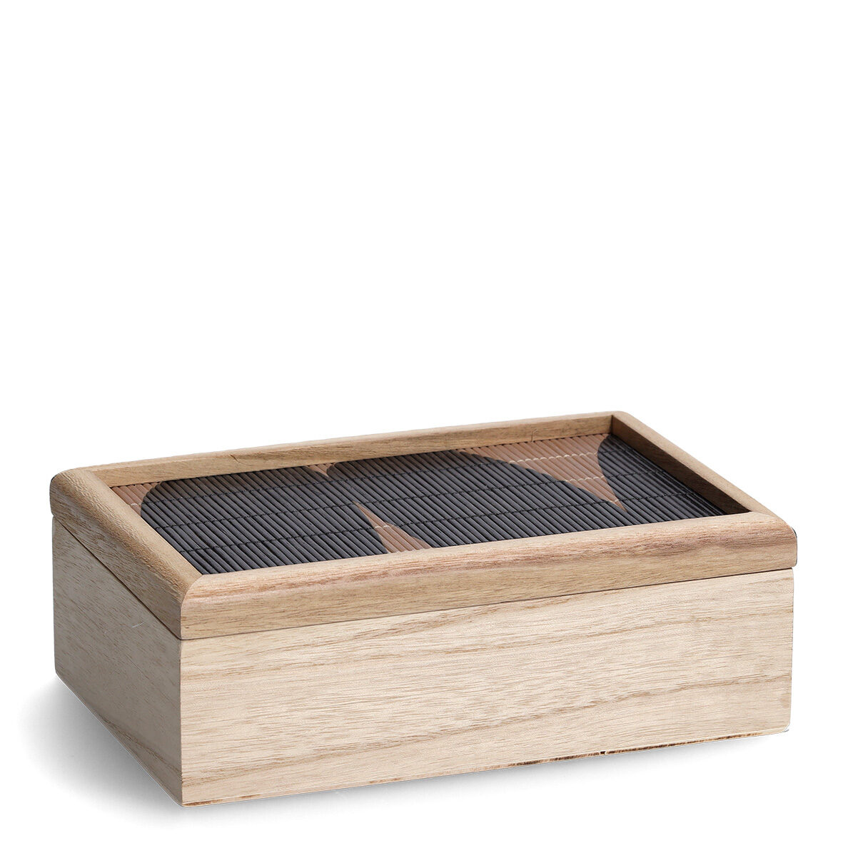 zeller-present-black-mosaic-aufbewahrungsbox-holz-mit-deckel image 1