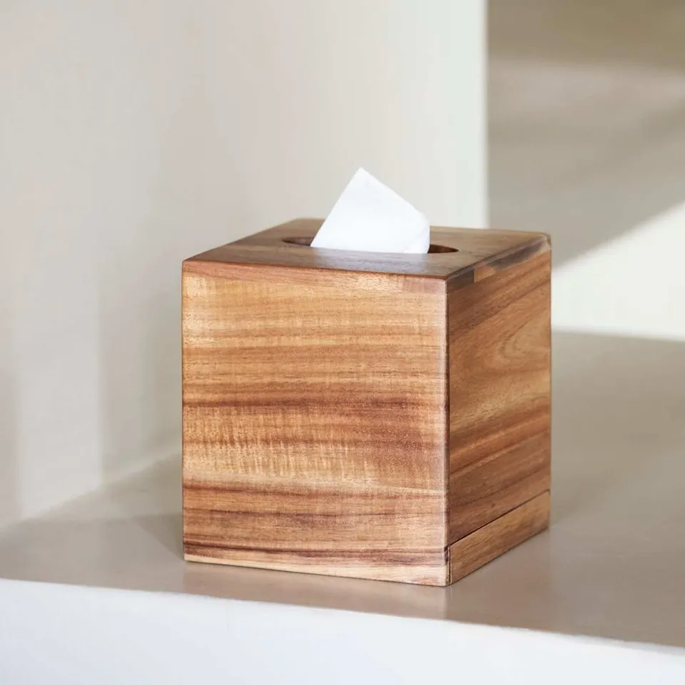 andrea-house-taschentuchbox-akazienholz-quadratisch-bad image 1