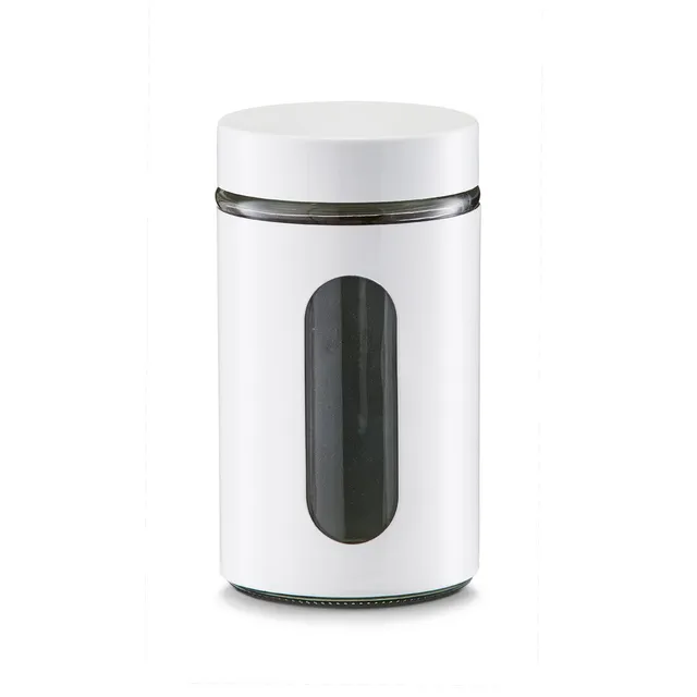 zeller-present-k-che-vorratsglas-900-ml-wei-mit-schraubdeckel image 1