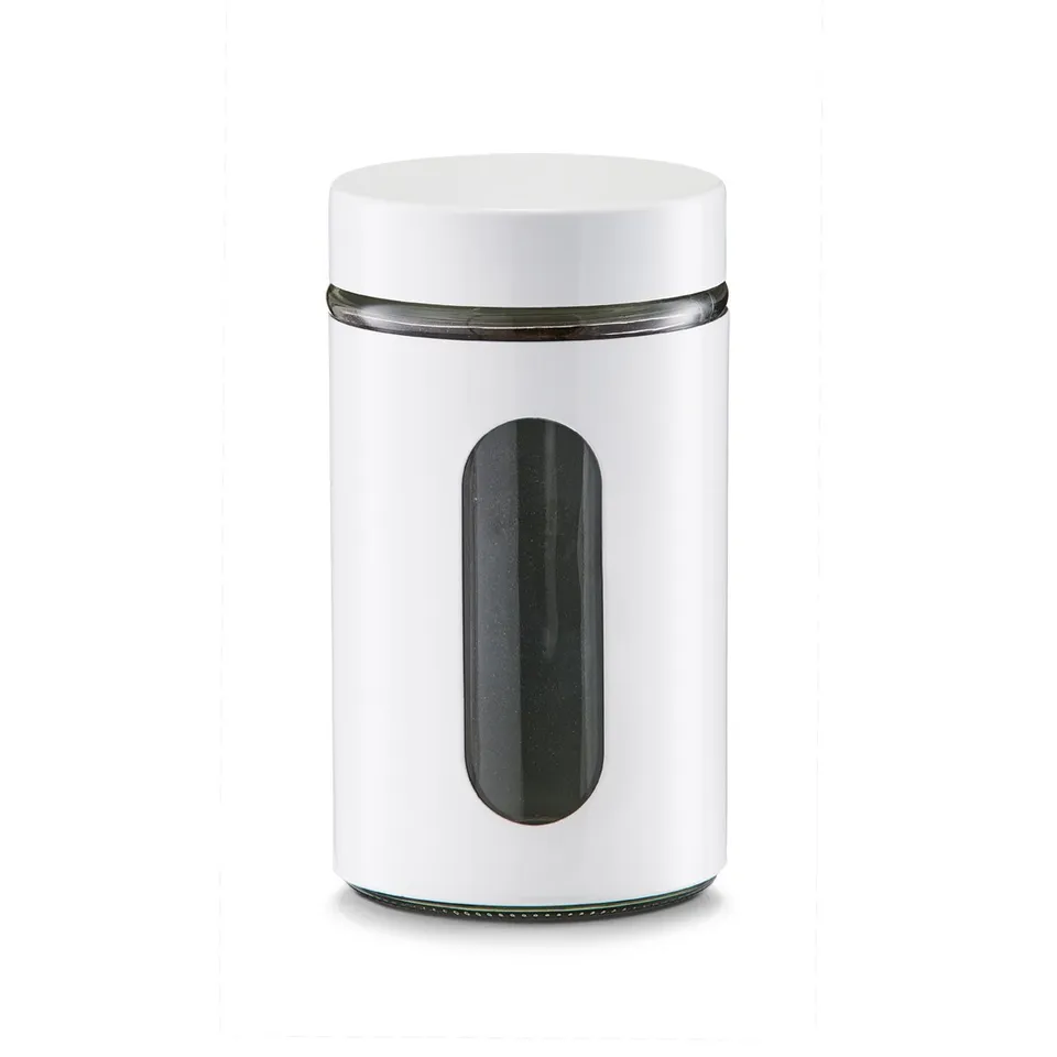 zeller-present-k-che-vorratsglas-900-ml-wei-mit-schraubdeckel image 1