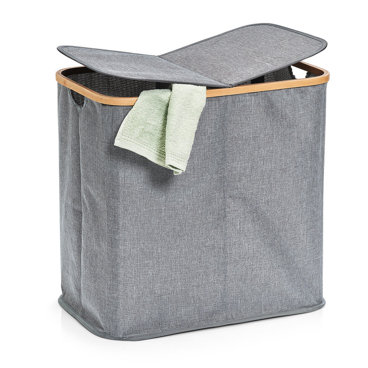 zeller-present-home-w-schesammler-2-fach-bambus-grau image 2