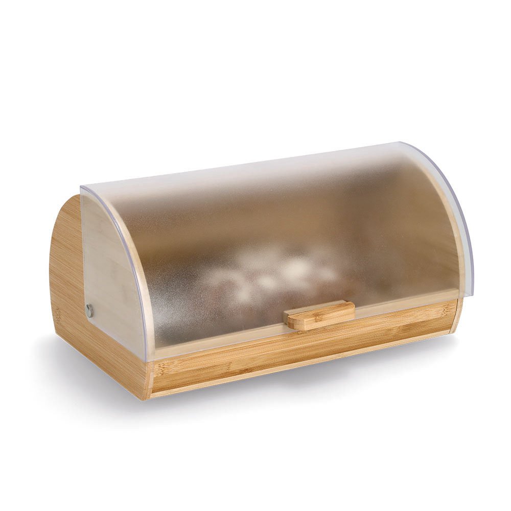zeller-present-k-che-brotkasten-bambus-klappdeckel-transparent image 4