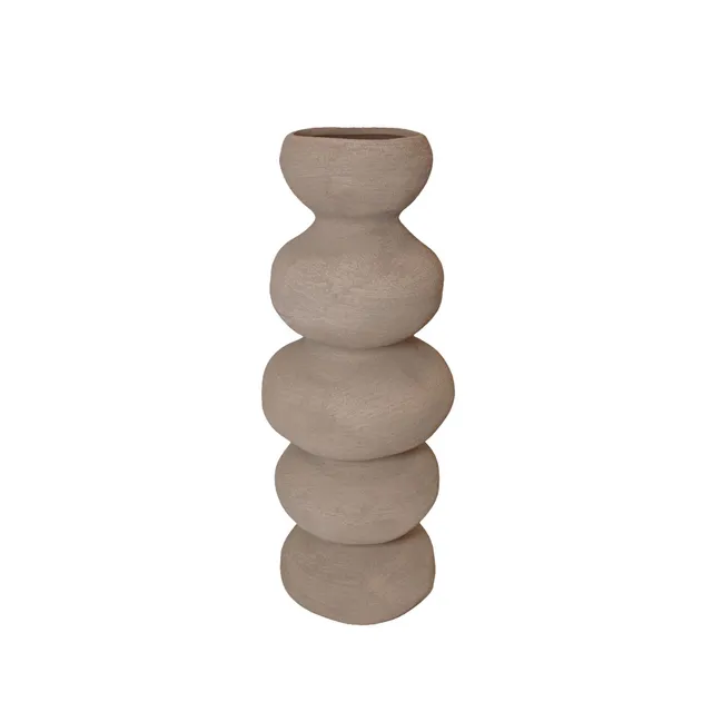 andrea-house-trapani-vase-keramik-taupe-38-cm image 1