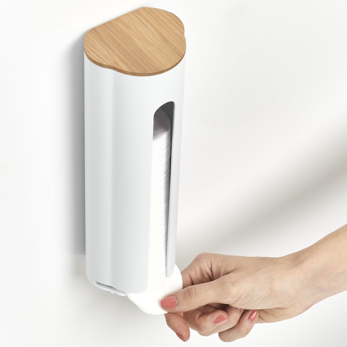 zeller-present-home-wattepad-spender-kunststoff-wei-bambus image 3