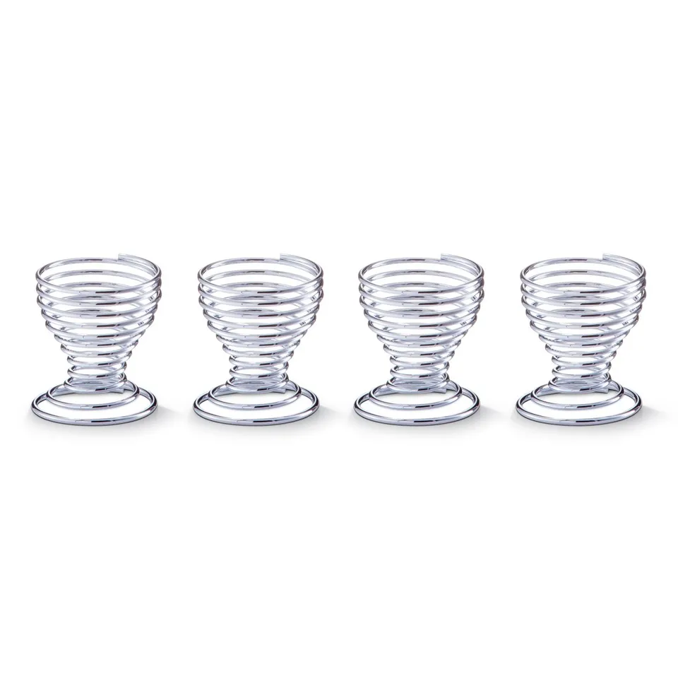 zeller-present-k-che-eierbecher-set-4-tlg-metall-verchromt image 1