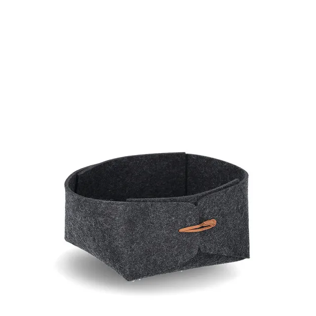 zeller-present-home-living-aufbewahrungskorb-filz-anthrazit-flach image 1