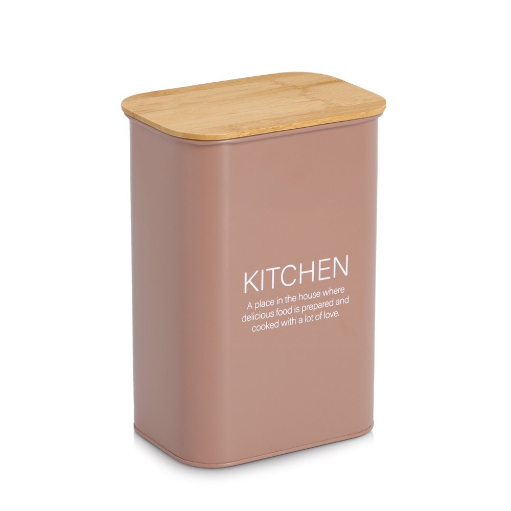 zeller-present-kitchen-vorratsdose-bambus-3500-ml-braunrosa image 1