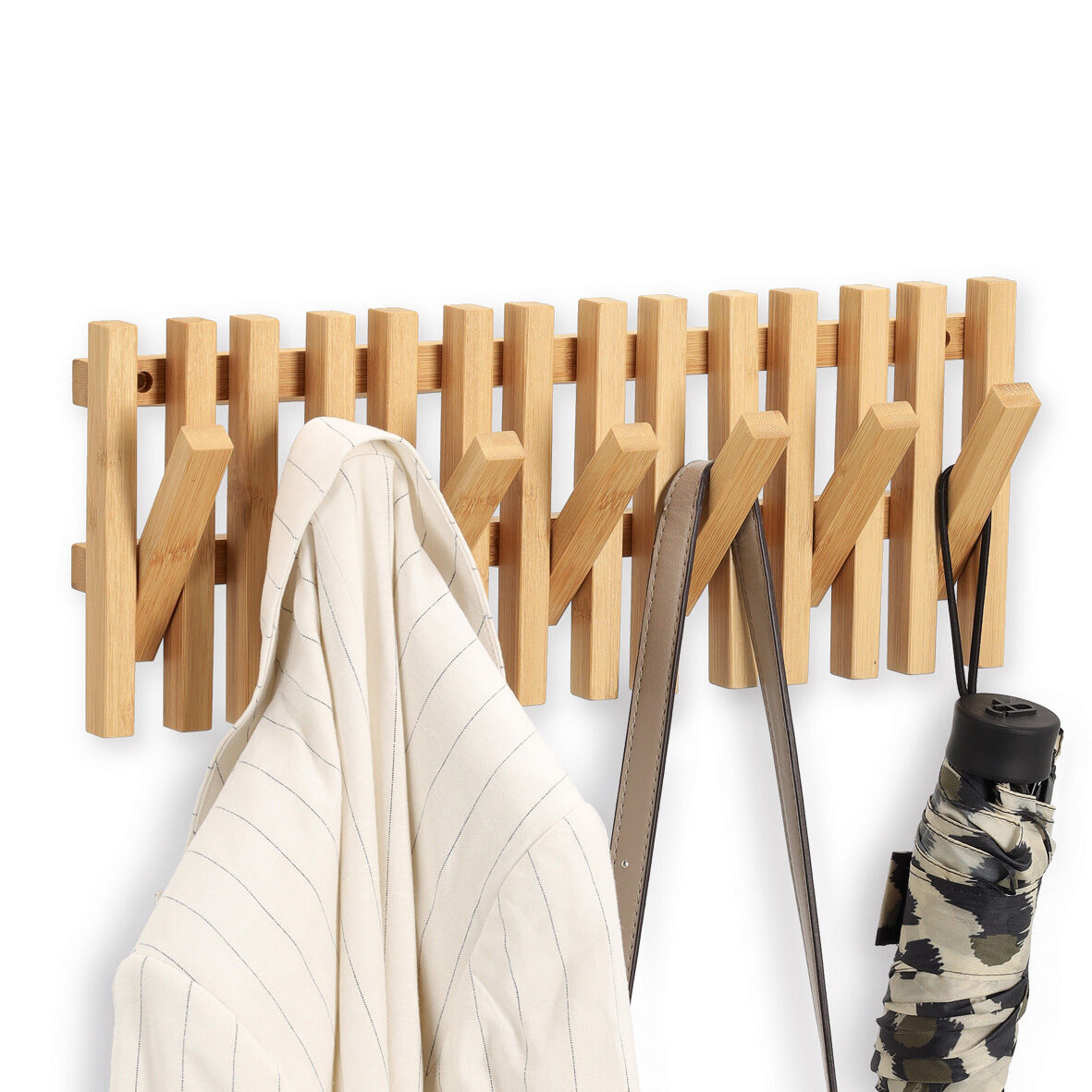 zeller-present-home-living-wandgarderobe-bambus-7-haken-klappbar image 2