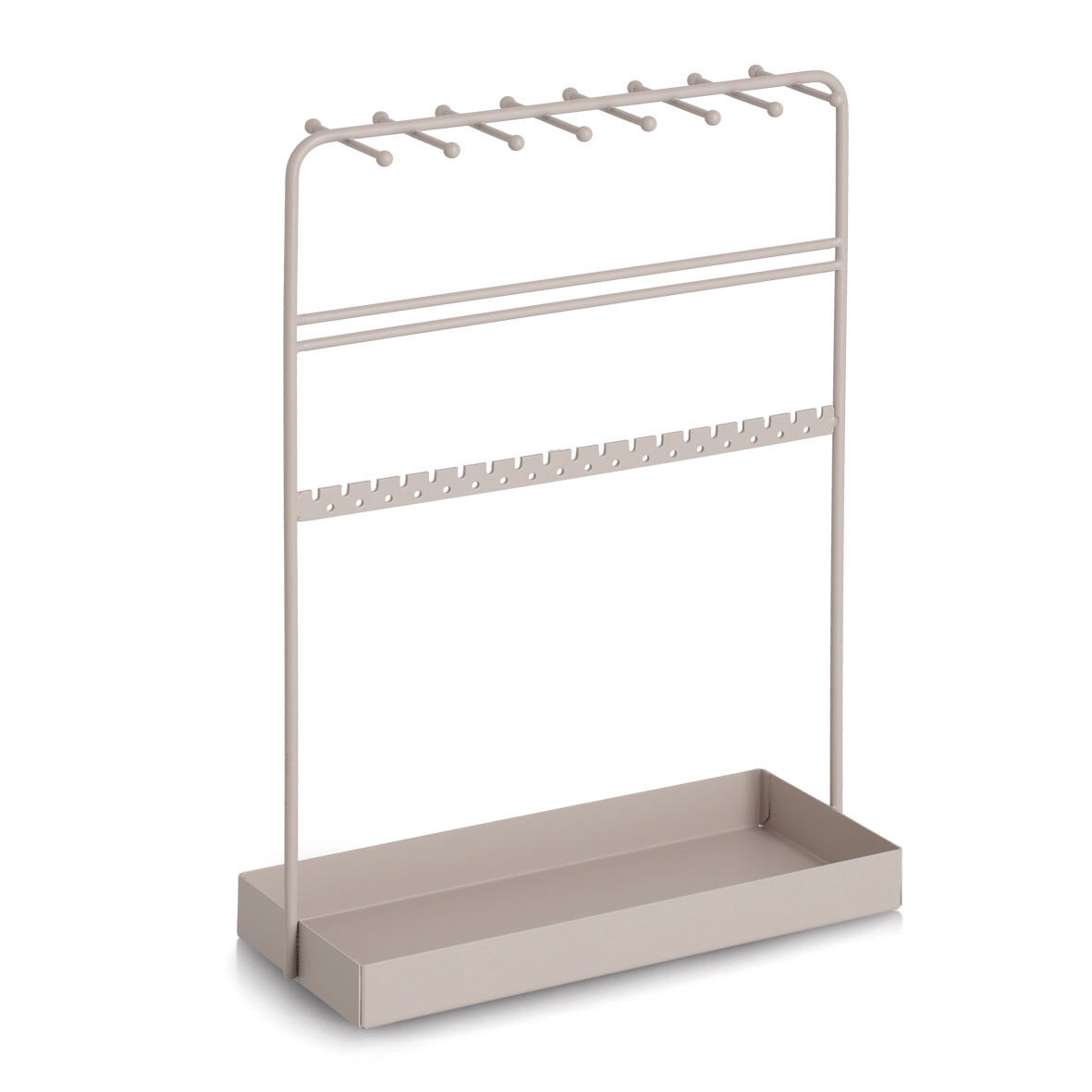 zeller-present-bad-schmuck-organizer-metall-greige-ketten-ringe image 1