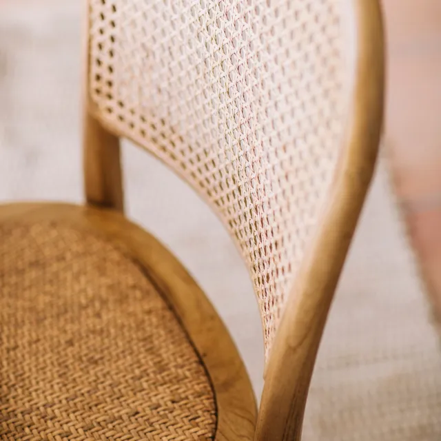 andrea-house-mueble-esszimmerstuhl-vintage-braun-holz-rattan image 1