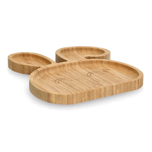 zeller-kids-snackteller-hase-bambus-3-f-cher-kinder image 1