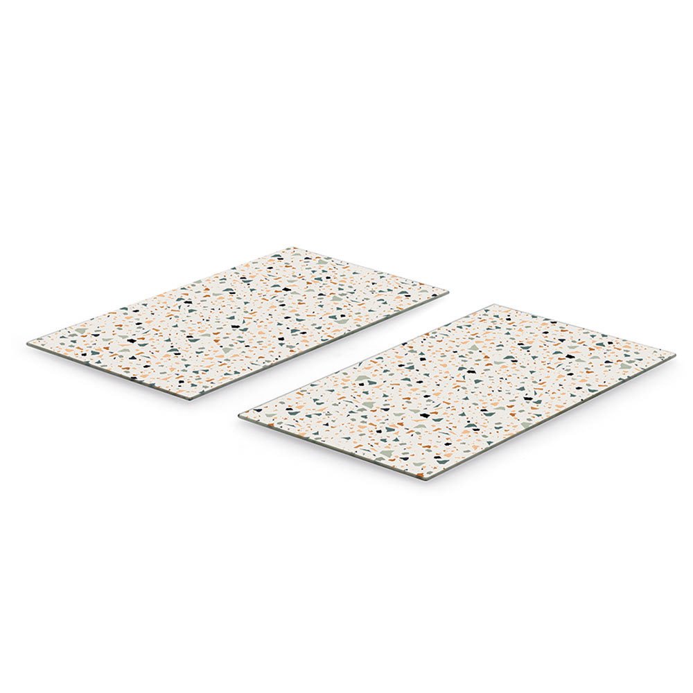 zeller-present-k-che-herdabdeckplatten-terrazzo-2-tlg-glas image 2