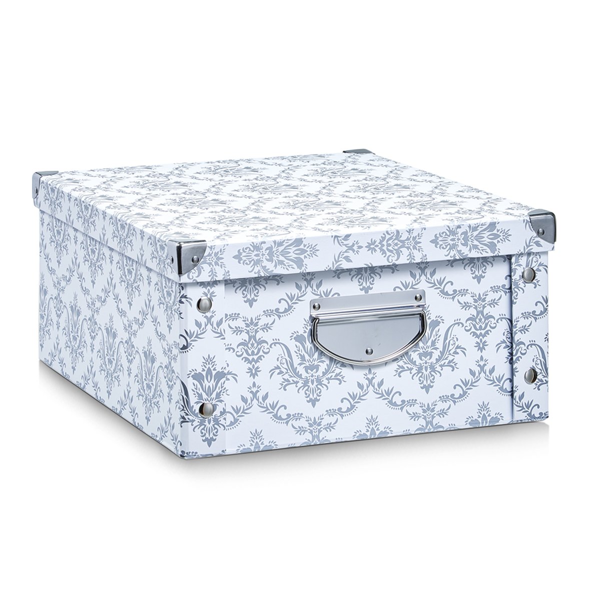 zeller-present-vintage-aufbewahrungsbox-pappe-wei-mit-griff image 1