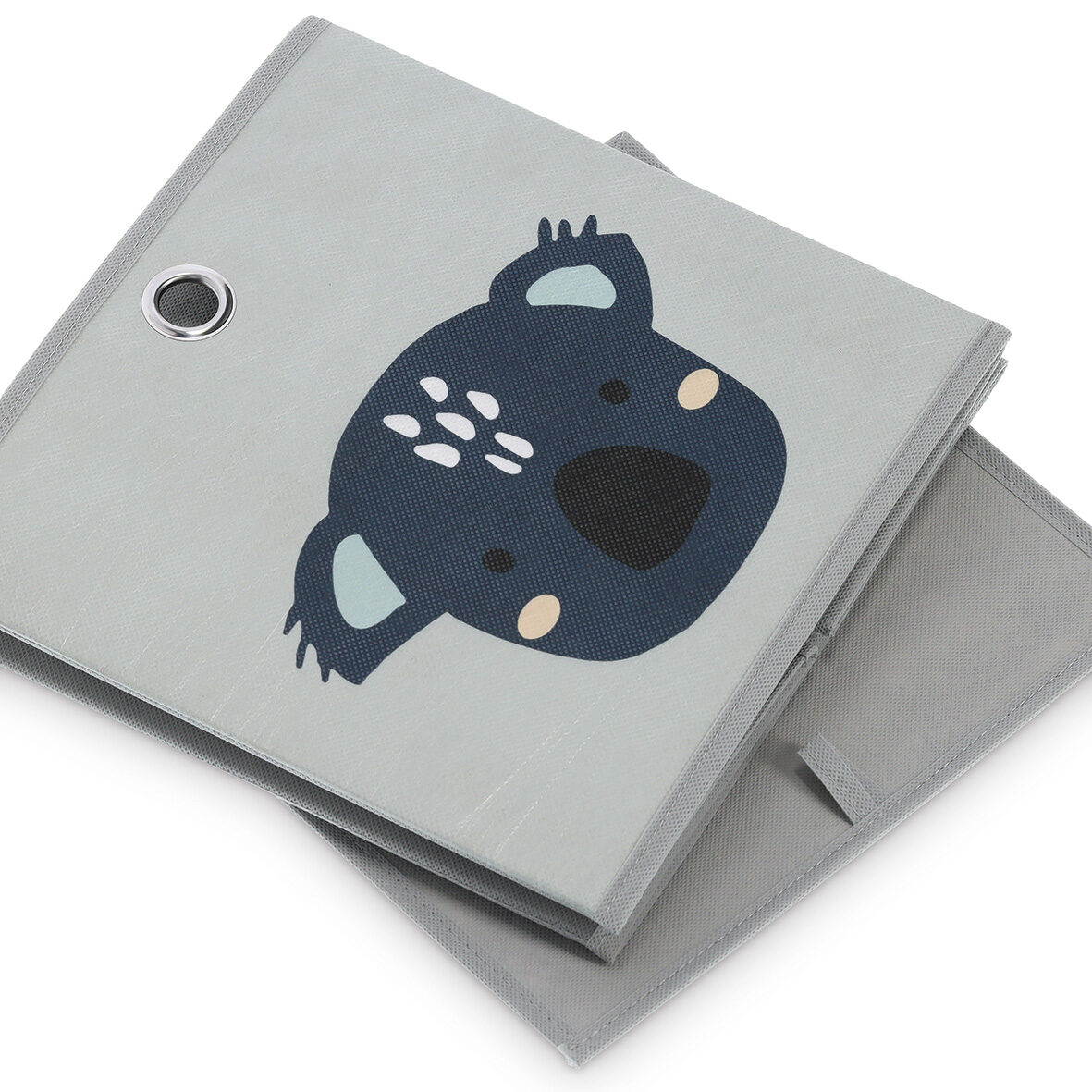 zeller-present-home-living-aufbewahrungsbox-koala-vlies-grau image 3