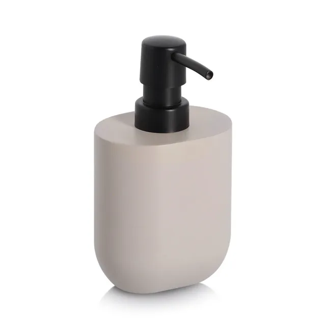 zeller-present-bad-seifenspender-polyresin-greige-matt image 1