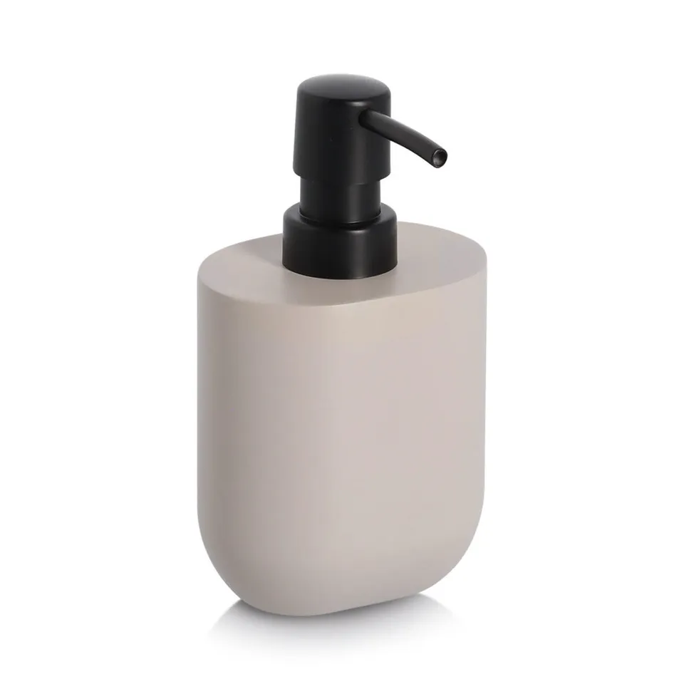 zeller-present-bad-seifenspender-polyresin-greige-matt image 1