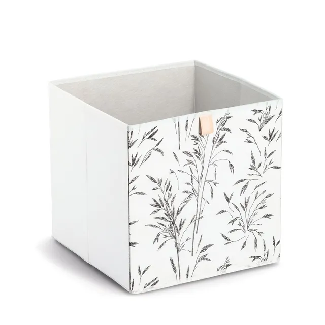 zeller-present-grass-aufbewahrungsbox-vlies-gr-ser-print-wei image 1