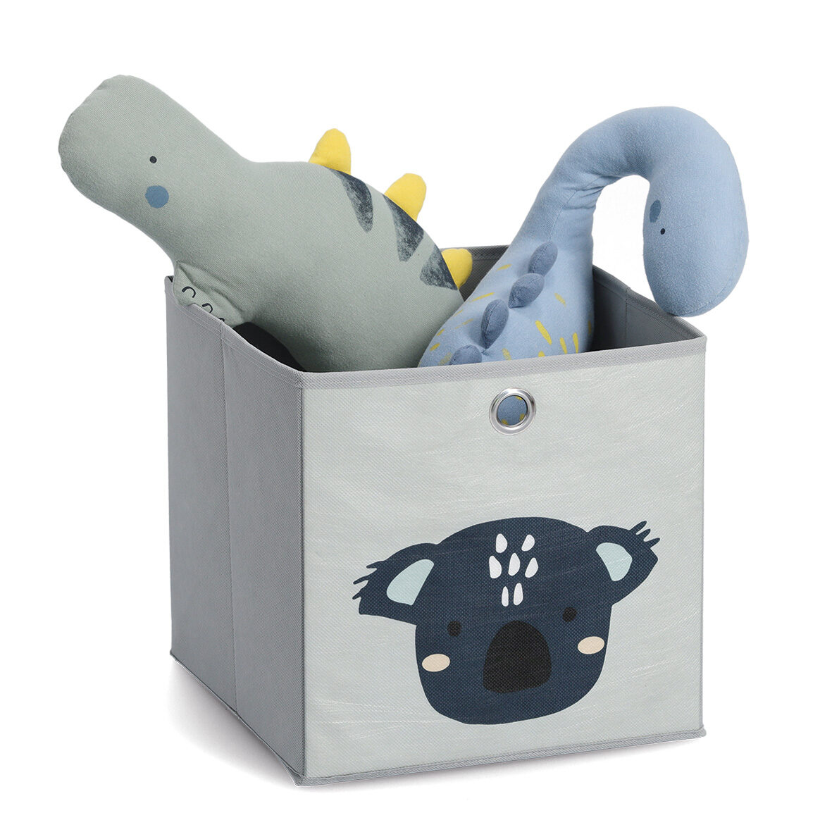 zeller-present-home-living-aufbewahrungsbox-koala-vlies-grau image 2