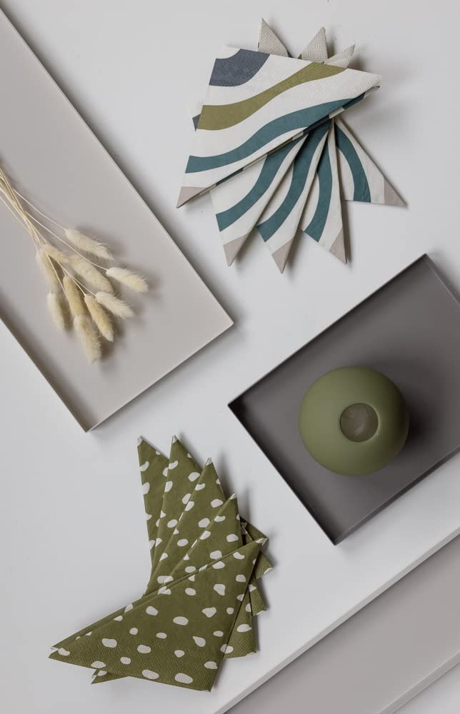 cooee-design-dots-olive-servietten-20er-pack-olivgr-n image 3