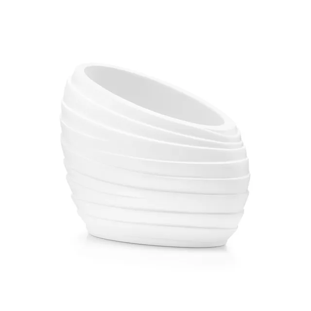 zeller-present-bad-zahnputzbecher-abstrakt-wei-polyresin image 1