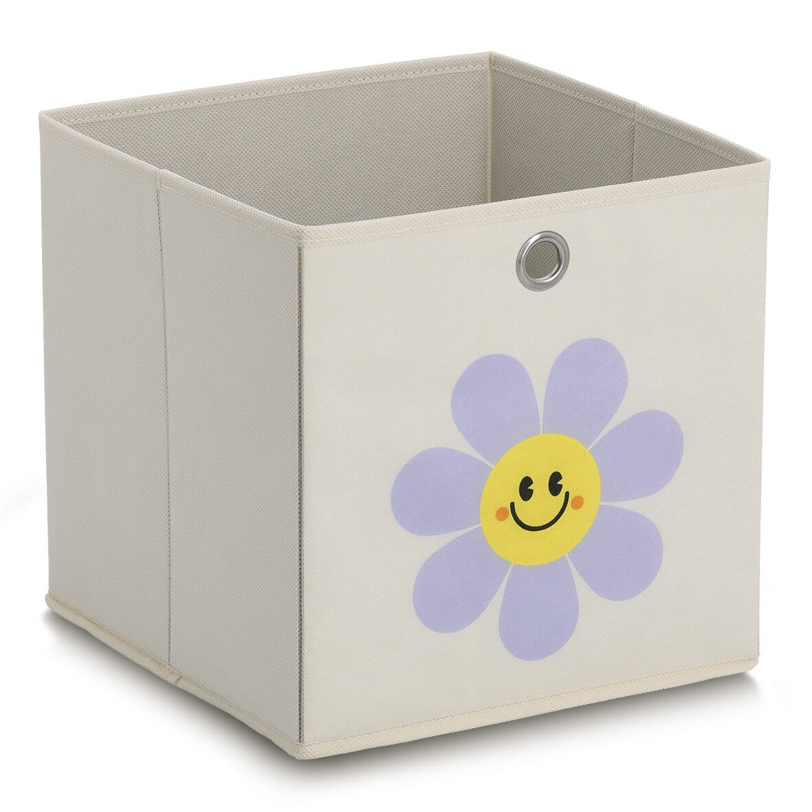 zeller-present-home-living-aufbewahrungsbox-happy-flower-creme image 1