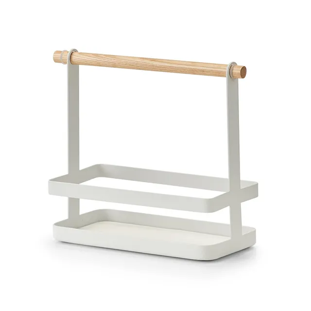 zeller-present-home-living-tragekorb-metall-bambus-wei image 1