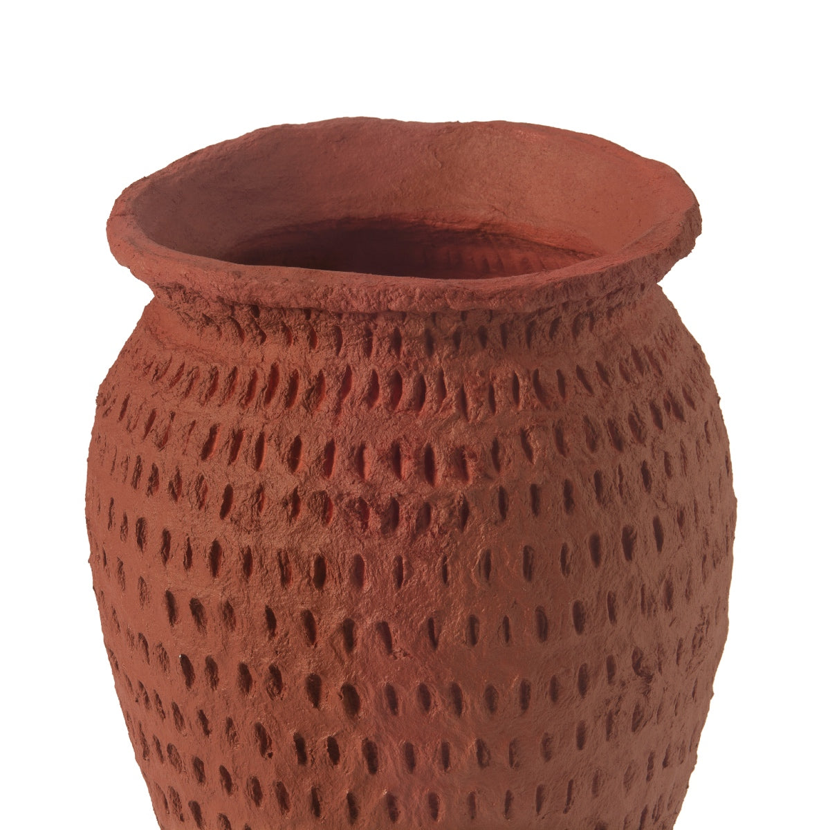 andrea-house-vase-tinaja-rot-baumwoll-pappmache-matt-gross image 4