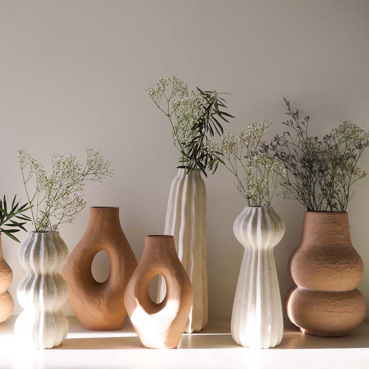 andrea-house-kaoma-vase-beige-steingut-35-cm image 5