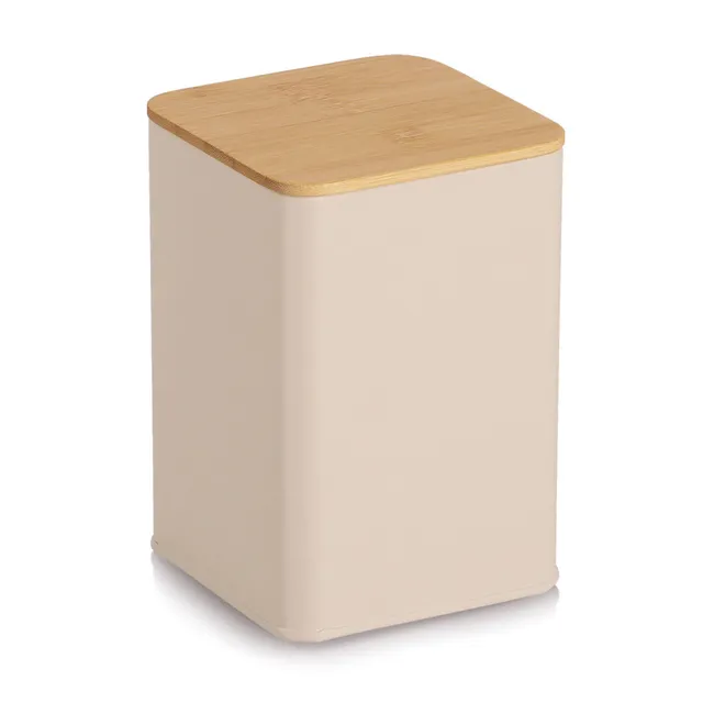 zeller-present-k-che-vorratsdose-bambusdeckel-1100-ml-beige image 1