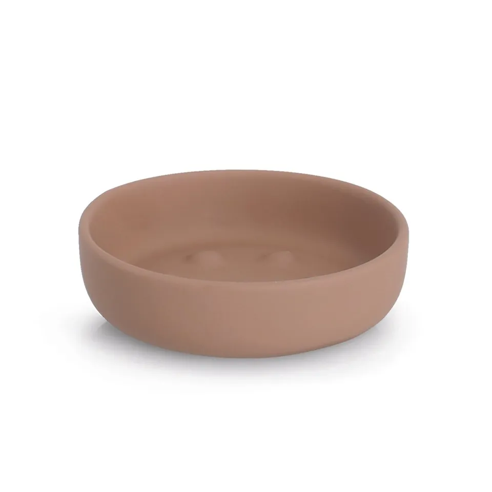zeller-present-seifenschale-keramik-mocca-mit-noppen image 1
