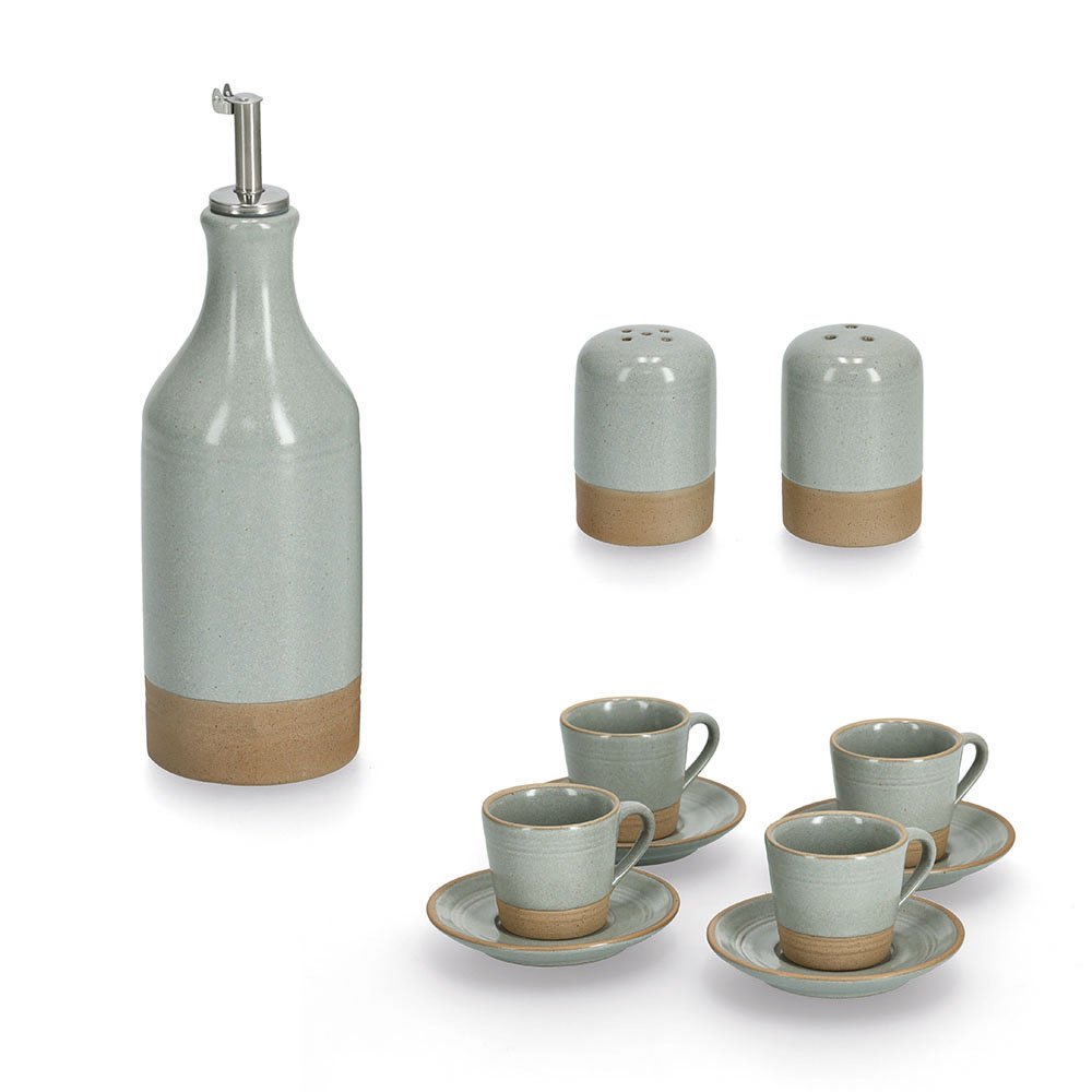 zeller-k-che-espresso-set-8-tlg-60-ml-steingut-mint image 5