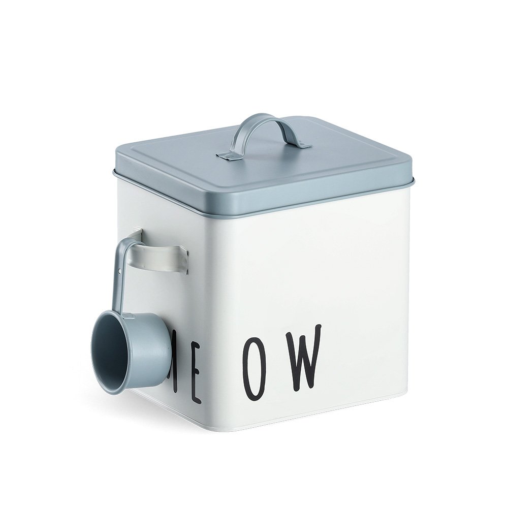 zeller-present-meow-futterdose-metall-weiss-blau-mit-l-ffel image 2