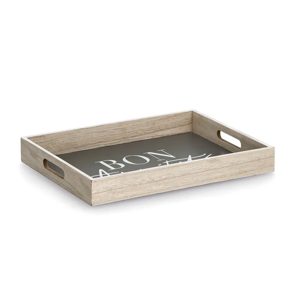 zeller-present-table-serviertablett-bon-appetit-mdf-anthrazit image 1