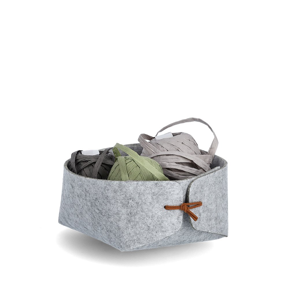 zeller-present-home-living-filzbox-aufbewahrungskorb-hellgrau image 2
