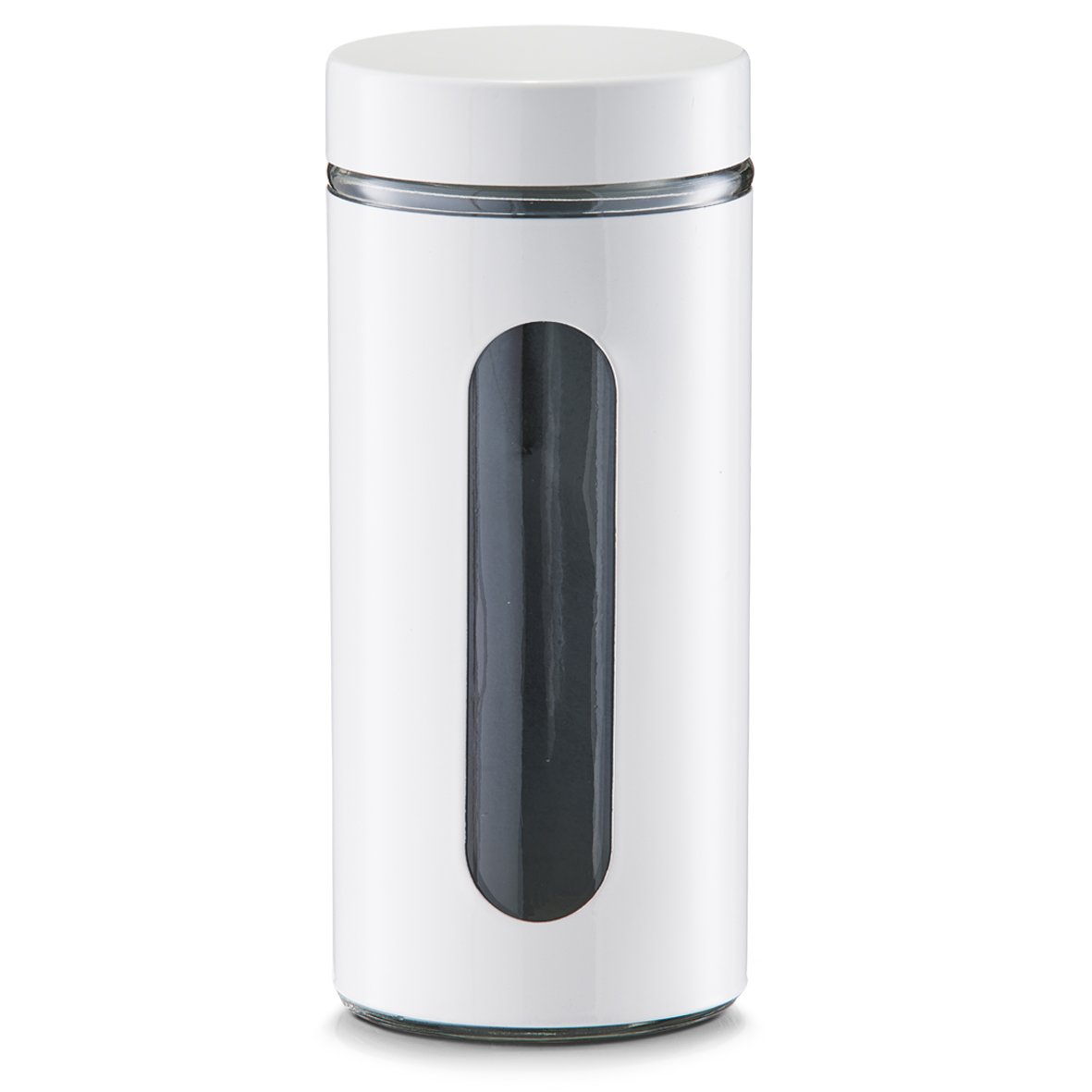 zeller-present-vorratsglas-1200-ml-wei-mit-sichtfenster image 1