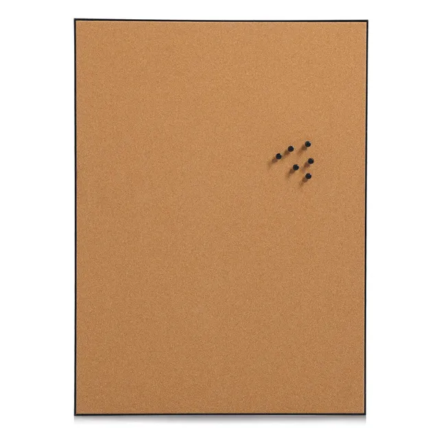 zeller-present-office-pinboard-kork-schwarz-inkl-pins image 1