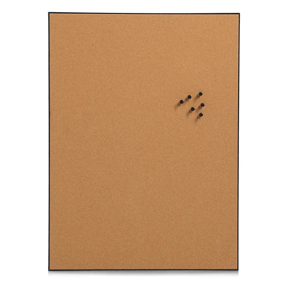 zeller-present-office-pinboard-kork-schwarz-inkl-pins image 1