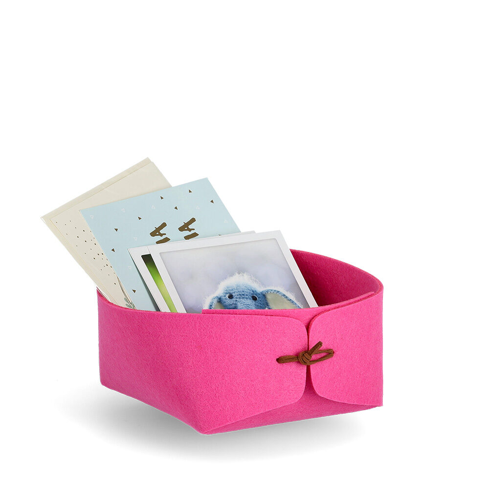 zeller-home-aufbewahrungskorb-filz-pink-flach image 2