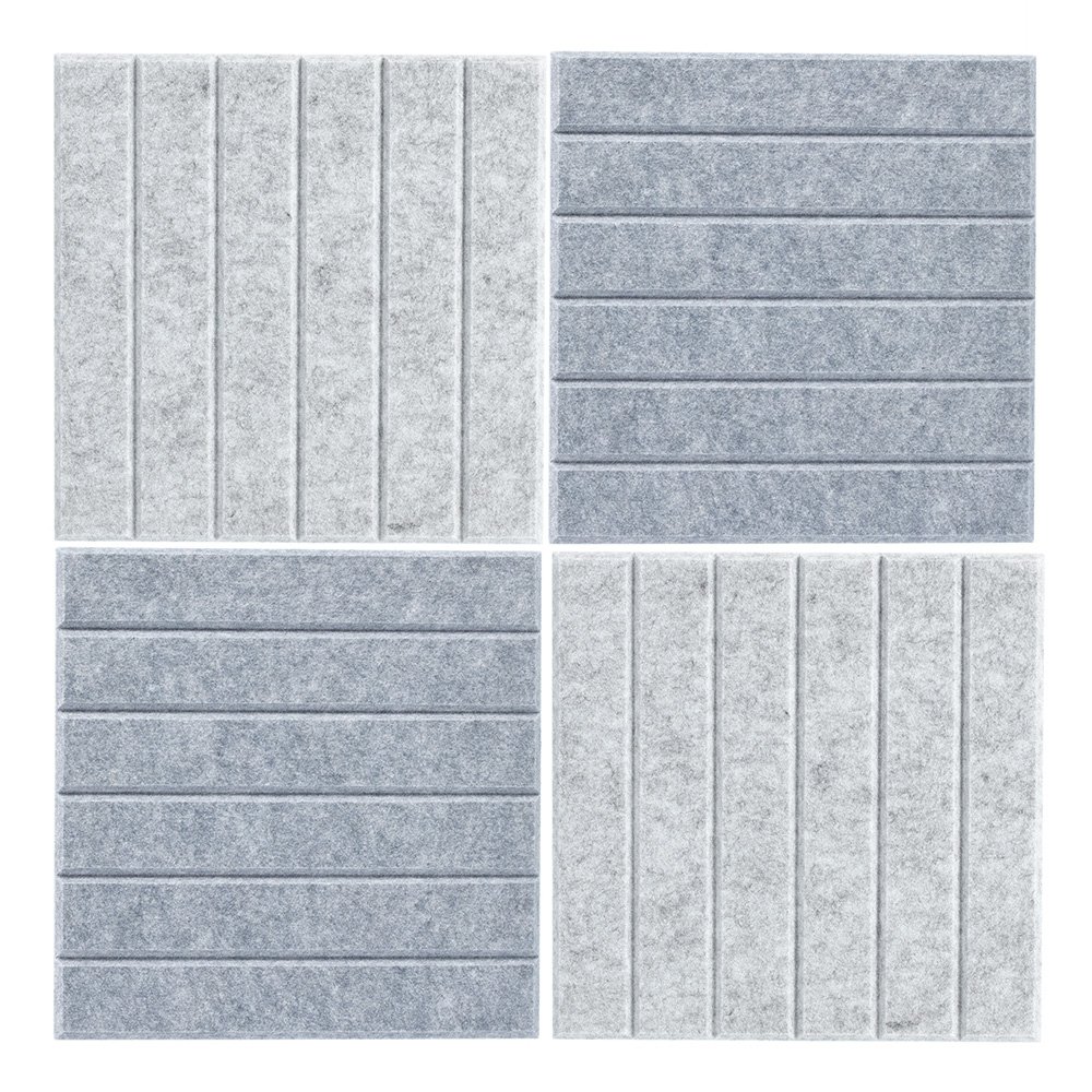 zeller-present-office-pinboard-set-filz-4-tlg-grau image 1