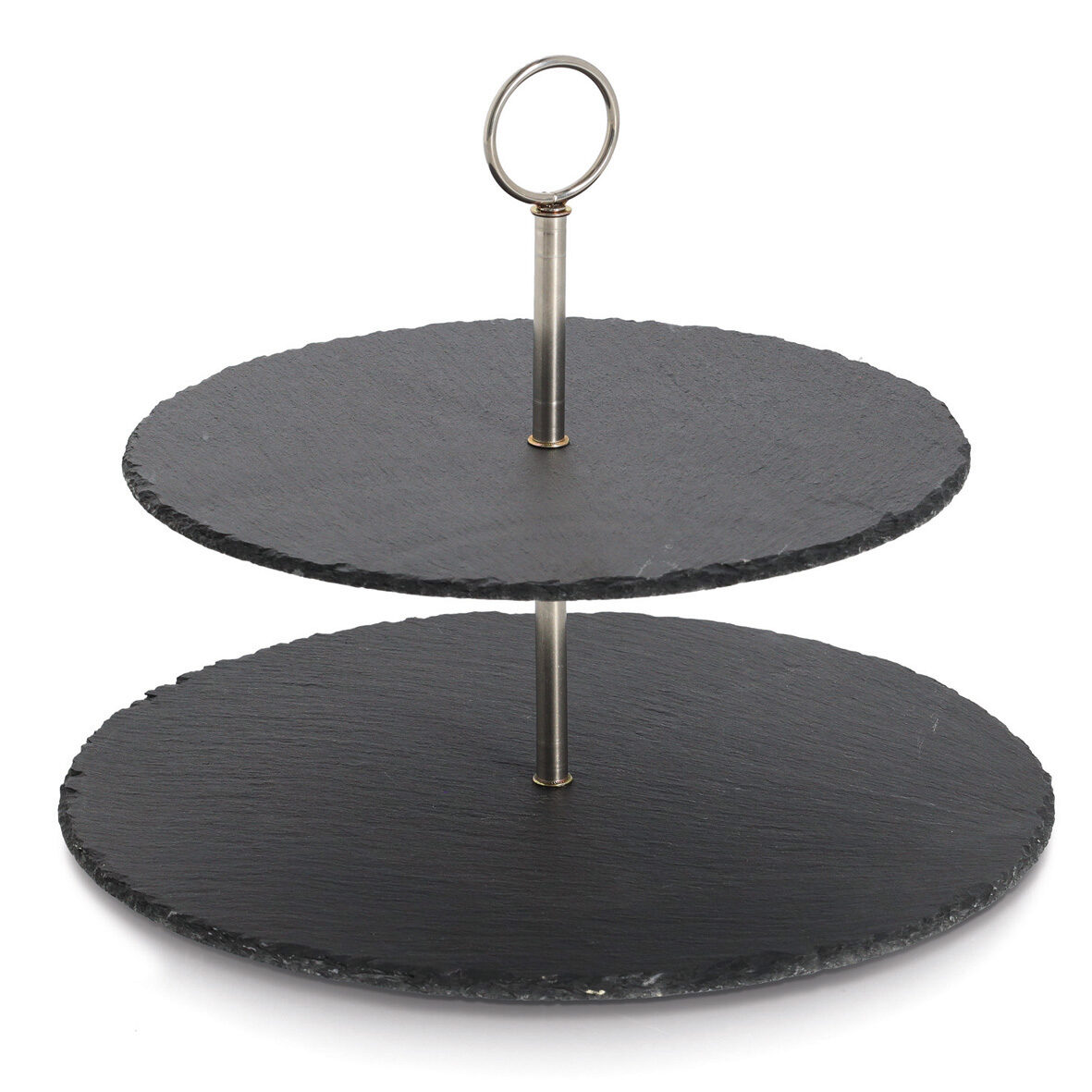 zeller-present-table-etagere-schiefer-metall-2-ebenen-k-seplatte image 1