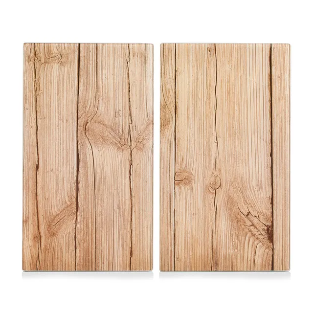 zeller-present-wood-herdabdeckung-schneideplatte-2-tlg-glas image 1
