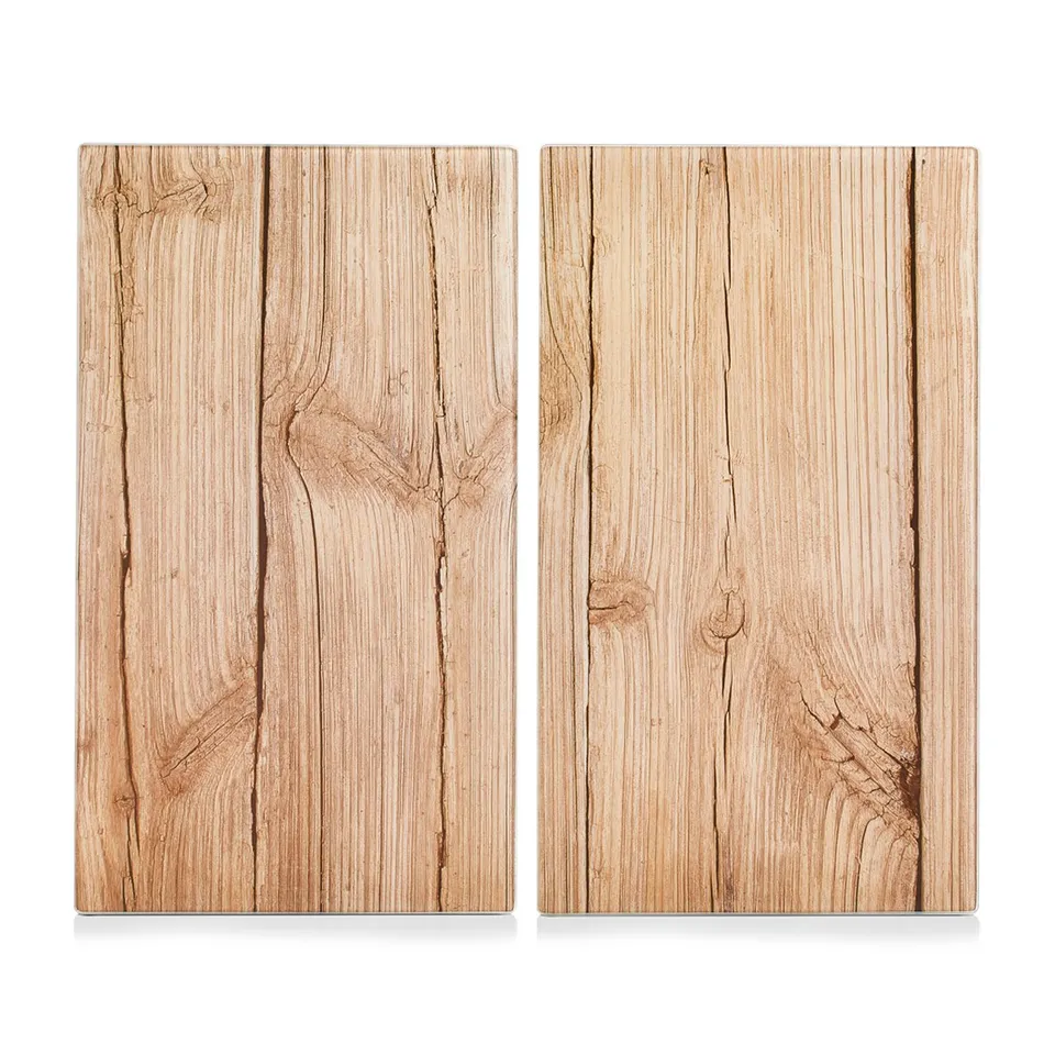 zeller-present-wood-herdabdeckung-schneideplatte-2-tlg-glas image 1