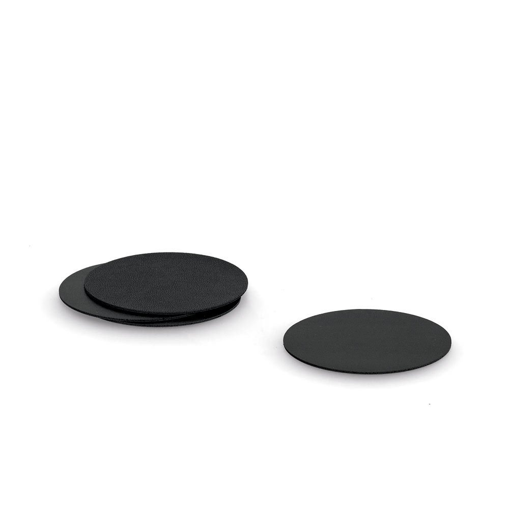 zeller-present-table-glasuntersetzer-4-tlg-schwarz-kunstleder image 1